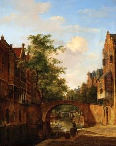 View On The Oude Gracht In Utrecht by Kasparus Karsen