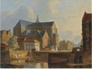 A View Of A Dutch Town by Kasparus Karsen