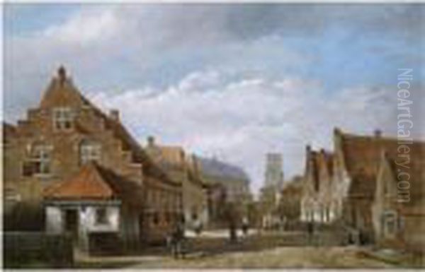 Figures In The Streets Of Katwijk - view 1