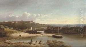 A View Of Koblenz With Ehrenbreitstein Castle by Kasparus Karsen