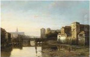 A View Of A Town by Kasparus Karsen