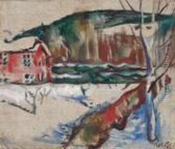 Landskap Med Rodt Hus - view 1