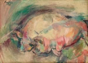 To Griser, Staur 1924 by Ludwig Peter Karsten