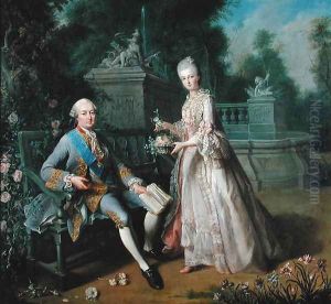 Louis-Jean-Marie de Bourbon, Duke of Penthievre (1725-93) with his daughter Louise-Adelaide (1753-1821)