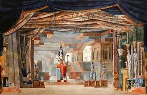 Egyptian Stage Design for Act III of 'Moise et Pharaon' by Rossini, first produced in Paris on 26th March 1827