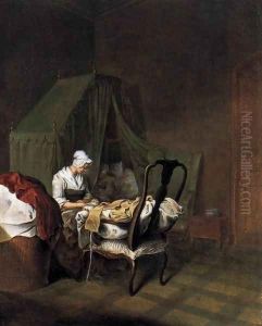 The Lying-in Room (2) by Daniel Nikolaus Chodowiecki