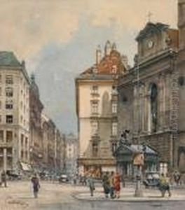 Michaelerkirche Und Kohlmarkt