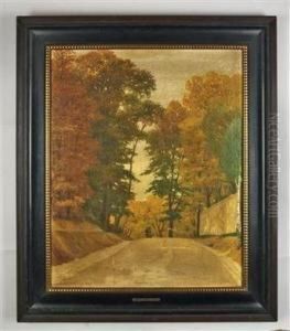 Waldlandschaft In Neuwaldegg Figuralstaffiert by Eduard Kasparides