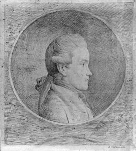 Portrait of a young man in profile by Daniel Nikolaus Chodowiecki