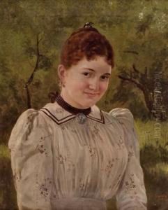 Portrait Einer Jungen Frau by Eduard Kasparides
