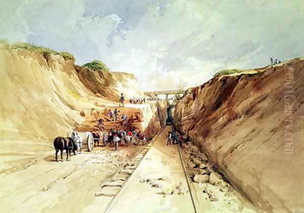 Construction of a Railway line, 1841 - view 1