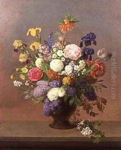 Spring Flowers in a Vase by Johannes Ludwig Camradt