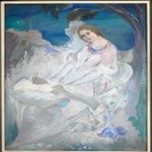 A Muse In A Persian Evening Landscape by Sarkis Katchadourian
