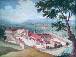 General view of the Abbey from the east, from 'l'Abbaye de Port-Royal', c.1710