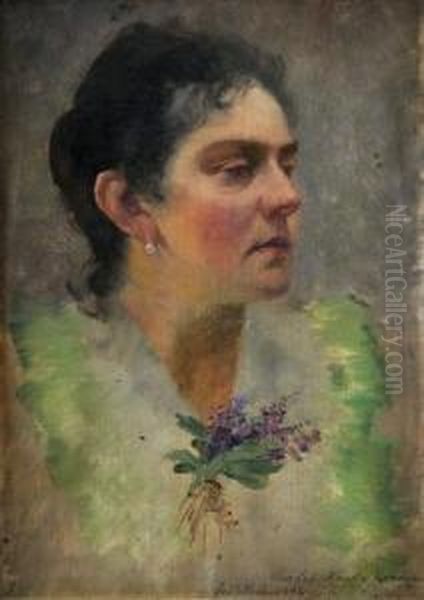 Portret Miri Czobel - Sestry Ladislava Mednyanszkeho - view 1