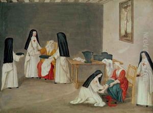 Caring for the Sick, from 'L'Abbaye de Port-Royal', c.1710