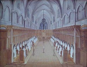 View of the Choir, from 'L'Abbaye de Port-Royal', c.1710 by Cochin, Louise Madelaine
