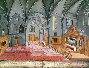 Interior of the Church, from 'L'Abbaye de Port-Royal', c.1710 by Cochin, Louise Madelaine