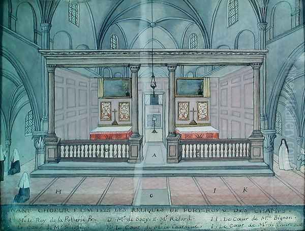 View of the Chancel and Altar, from 'L'Abbaye de Port-Royal', c.1710 - view 1
