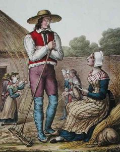 Threshing Corn in the Laval Region, c.1845 by Charpentier