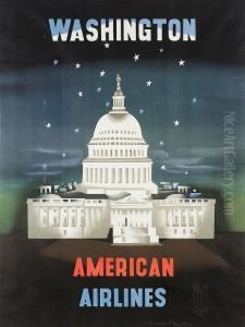 American Airlines - To New York by Edward Mcknight Kauffer
