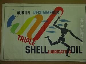 Austin Recommends Triple Shell Lubricating Oil by Edward Mcknight Kauffer