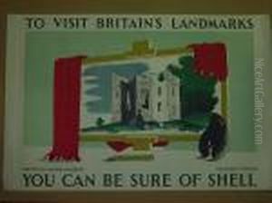To Visit Britain's Landmarks You Can Be Sure Of Shell - Dinton Castle Near Aylesbury by Edward Mcknight Kauffer