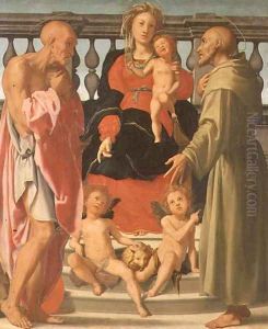 Madonna and Child with SS. Jerome and Francis by Mirabello Cavalori (Salincorno)