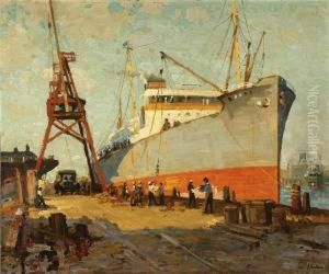 Los Angeles Harbor by Ferdinand Kaufmann
