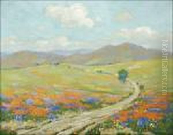 Landscape - Wildflowers S L/r: F. Kaufmann O/b 19x24 Est:$4000/6000 - view 1