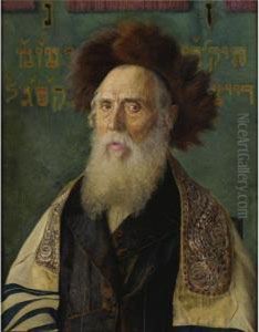Portrait Of A Rabbi With Fur Hat by Isidor Kaufmann