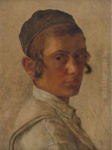 Portrait Of Young Orthodox Man by Isidor Kaufmann