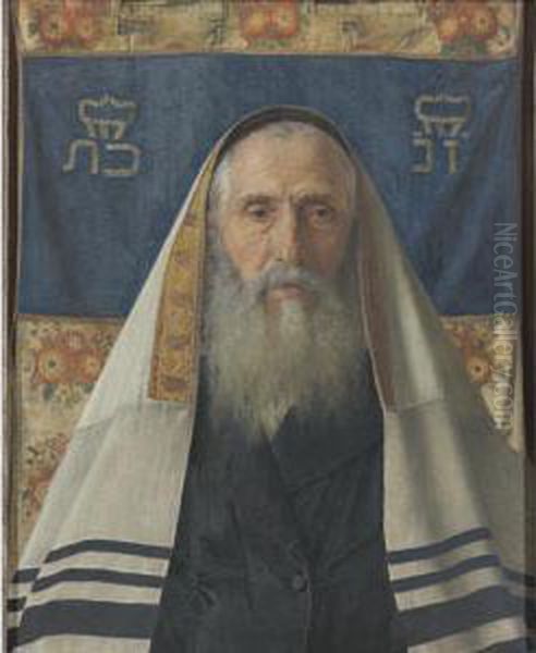 Rabbi With Prayer Shawl - view 1