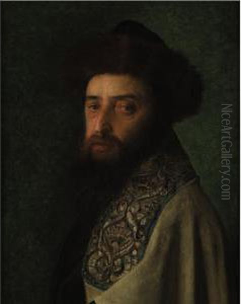 Young Rabbi With Tallith - view 1