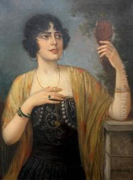 Lady With A Mirror - view 1