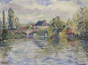 The Bridge of Garennes by Adolphe Clary Baroux