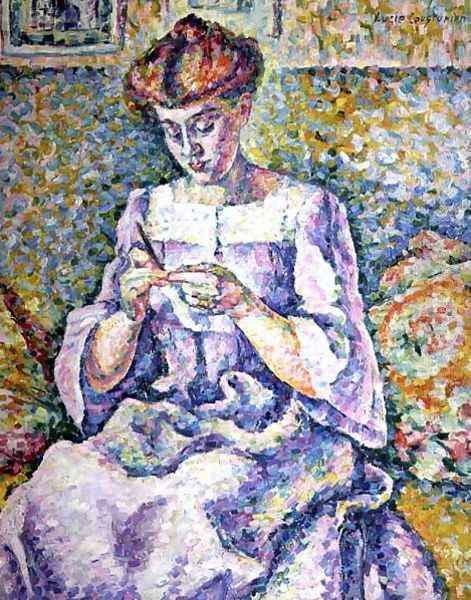 Woman Crocheting, 1908 - view 1