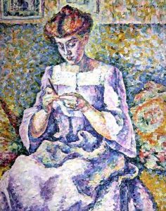 Woman Crocheting, 1908 by Lucie Cousturier