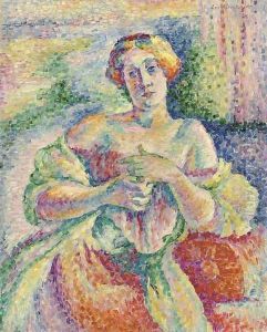 Femme rose et bleue by Lucie Cousturier