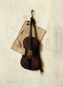 The Old Violin, 1888 by Jefferson David Chalfant