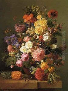 Still Life with Flowers and a Pineapple