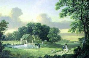 Fishing by a Pond by John Cranch