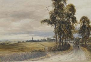 Country Lane With A Figure by John Keeley