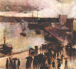 Departure of the 'Orient', Circular Quay by Charles Conder