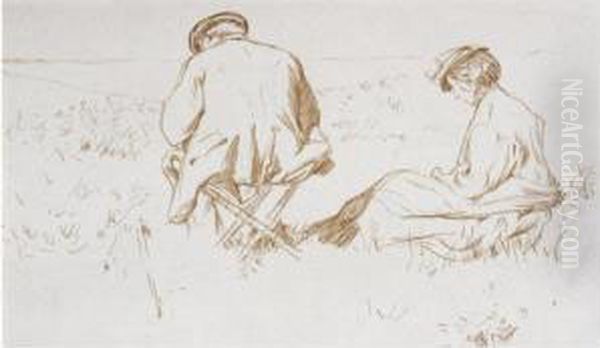 Mr And Mrs Edwin Edwards At Dunwich - view 1