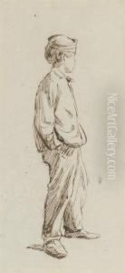 Study Of A Young Boy by Charles Keene
