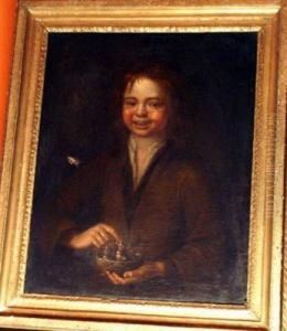 Laughing Boy With Baby Birds