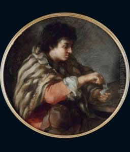 Jeune Joueur De Cartes by Bernhard Keil, Monsu Bernardo