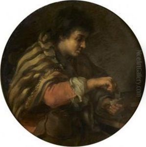 Le Jeune Joueur De Cartes by Bernhard Keil, Monsu Bernardo