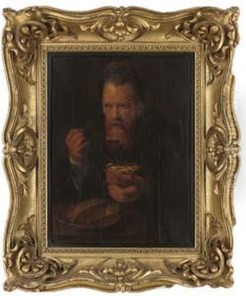 A Peasant Eating Broth - view 1